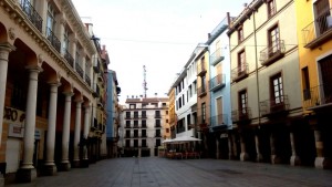 Barbastro: Plaza del Mercado. Imagen de Sara Lugo